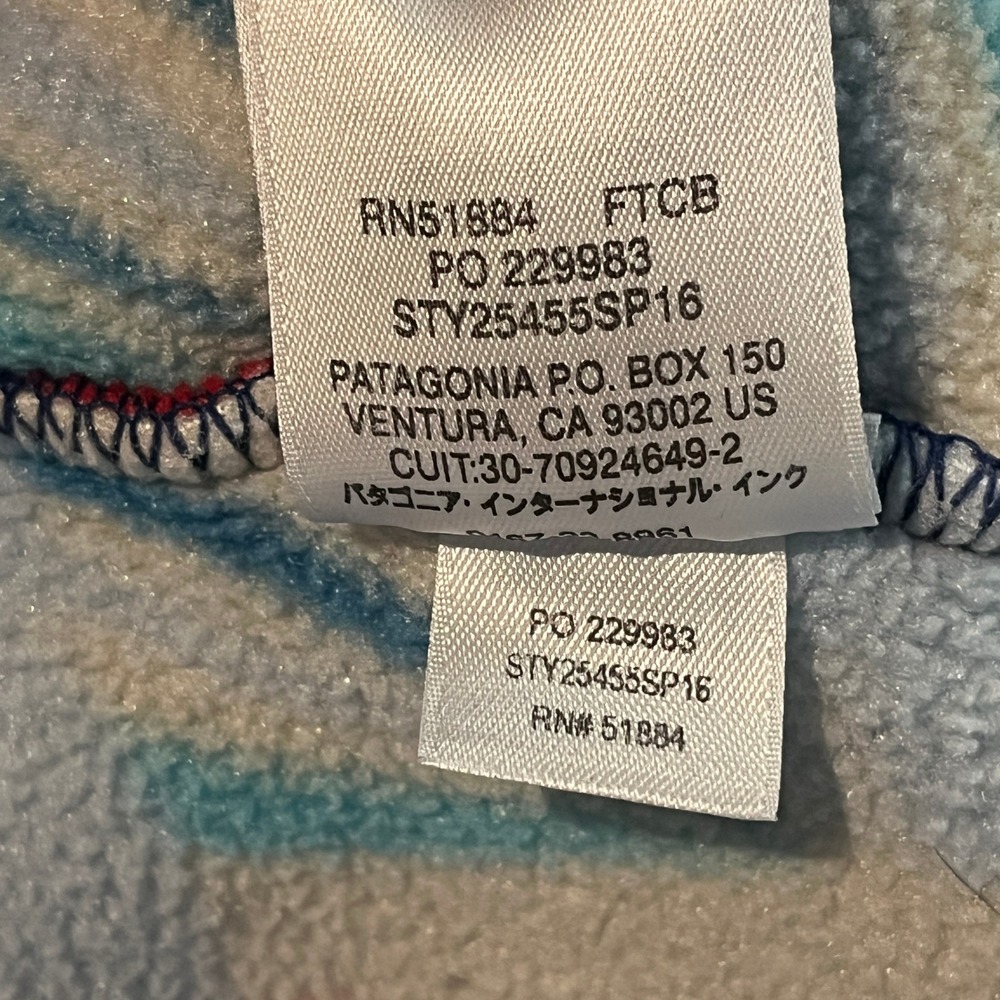 Patagonia Synchilla Snap-T Pullover Womens Small Blue Feathers Fleece 25455 - Picture 6 of 10